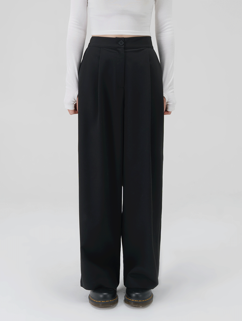 [3천장돌파][MADE] 빅사이즈 S-4XL 라이프 시리즈 와이드 밴딩 슬랙스 하객룩 상세 이미지 5