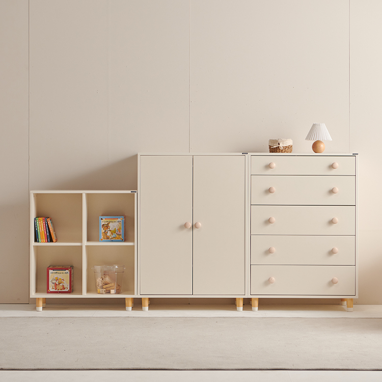 뉴수플레 아기 어린이 책장 전면책장 775X298X875mm, 2단, 아이보리 - 상세 이미지 5