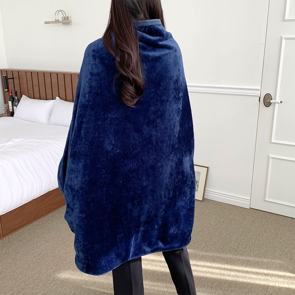 송강 무릎 담요 똑딱이 극세사 밍크 캠핑 입는 블랭킷 양털 겨울 망토 쇼파 차량용