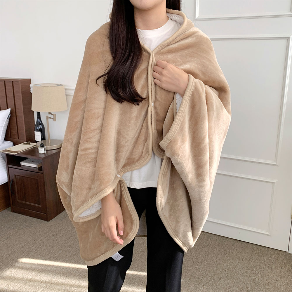 송강 무릎 담요 똑딱이 극세사 밍크 캠핑 입는 블랭킷 양털 겨울 망토 쇼파 차량용