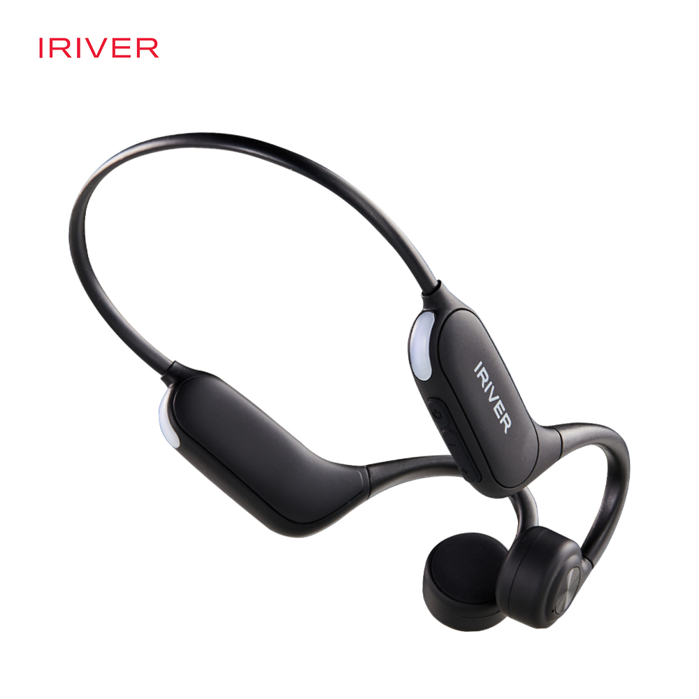 아이리버 Eiger-X7 블랙 무선 골전도 블루투스 이어폰 v5.3 내장메모리32GB LED백라이트 초경량 32g