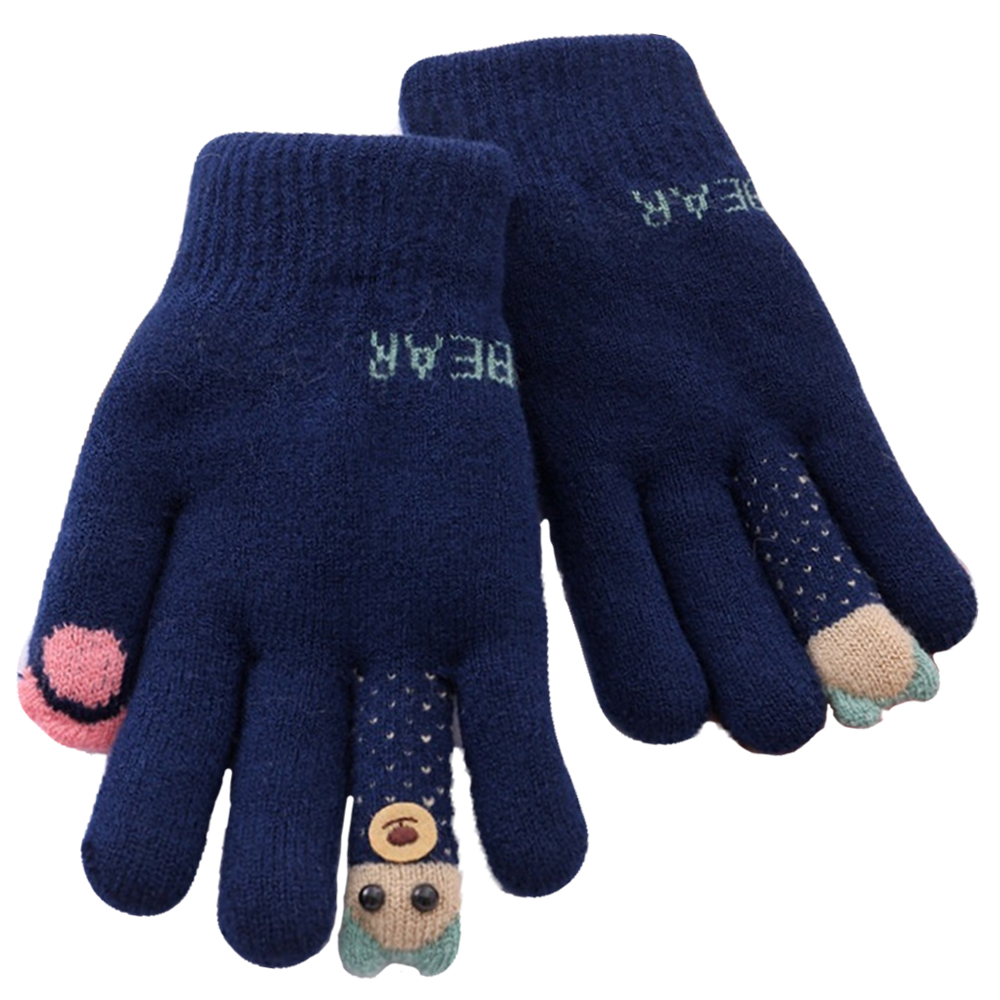 유아 키즈 아동 여아 남아 초등 학생 어린이 겨울 방한 니트 털 손가락 캐릭터 장갑 - 상세 이미지 5