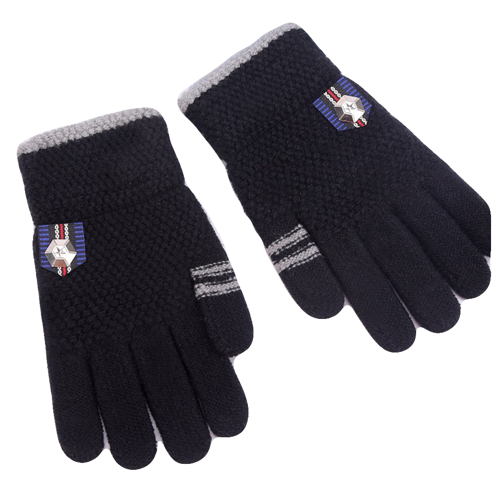 유아 키즈 아동 남아 초등 어린이 겨울 방한 니트 털 손가락 장갑 - 상세 이미지 5