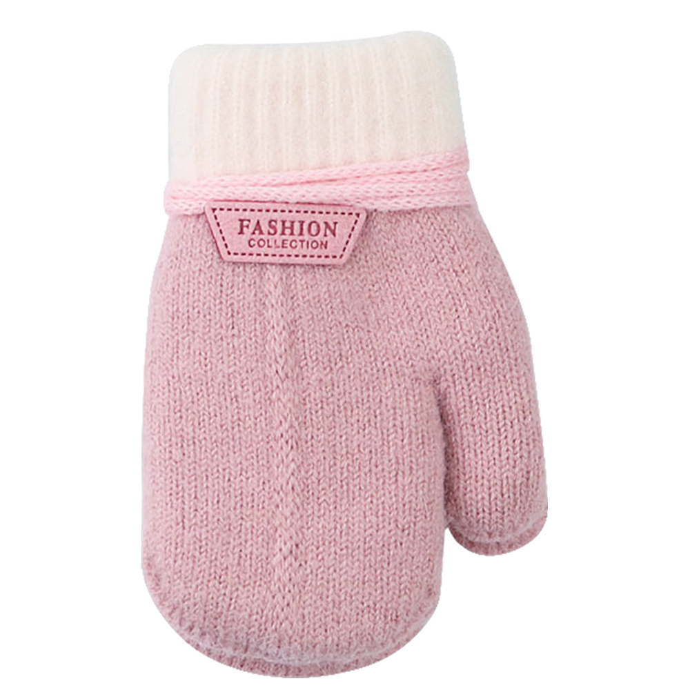 유아 키즈 아동 여아 남아 어린이 초등 학생 겨울 방한 니트 털 벙어리 장갑 - 상세 이미지 2