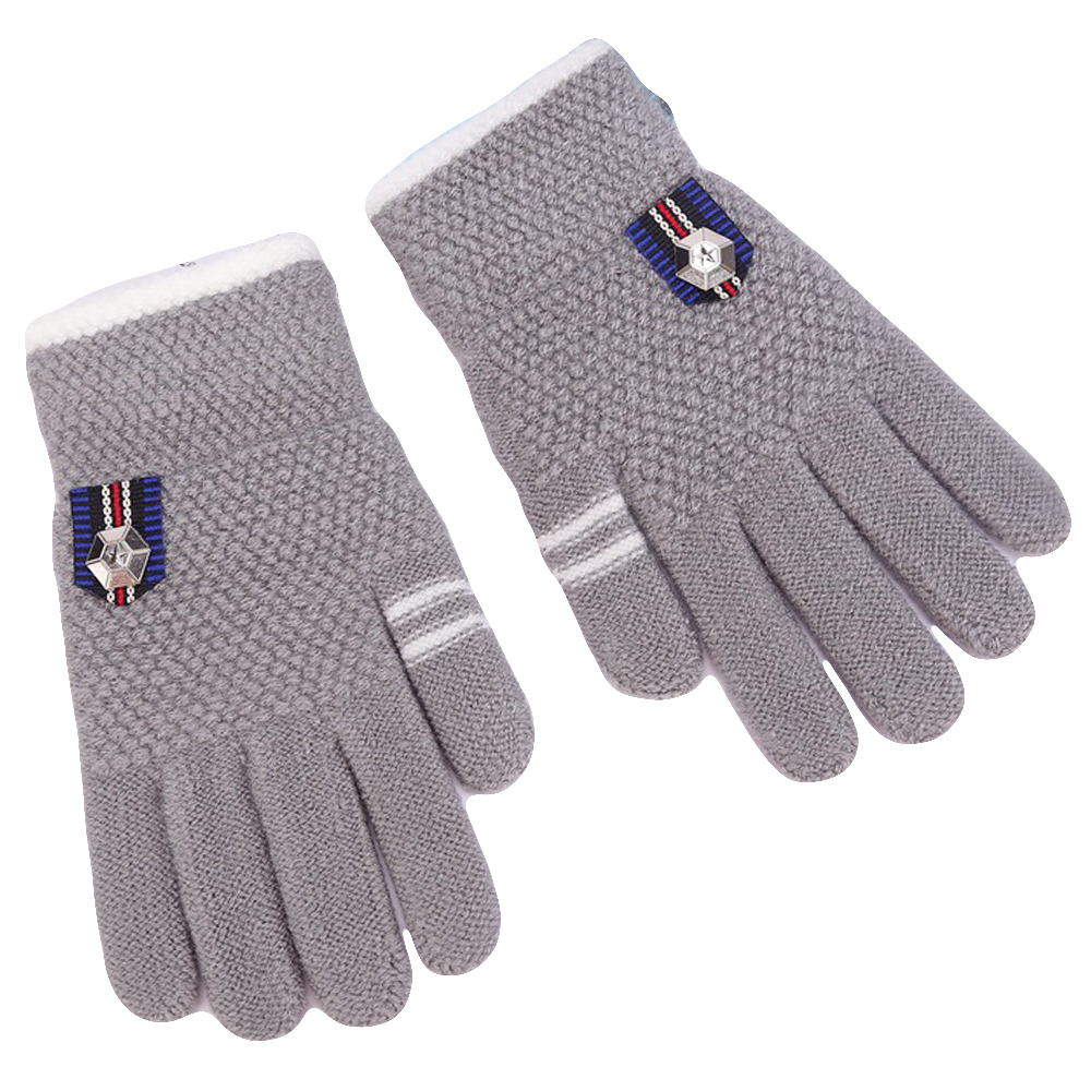 유아 키즈 아동 남아 초등 어린이 겨울 방한 니트 털 손가락 장갑 - 상세 이미지 3