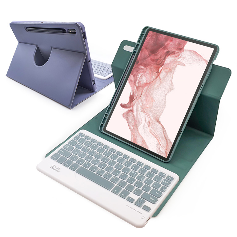 삼성 갤럭시탭 S8 플러스 콤비360회전 블루투스 키보드 케이스 S7+ S7 FE 공용 S펜수납