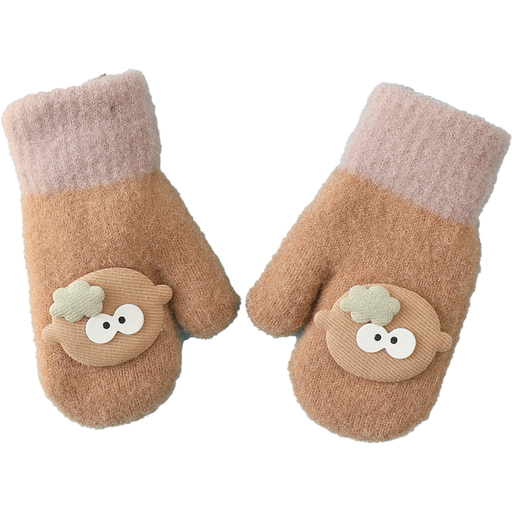 유아 키즈 아동 여아 남아 어린이 아기 겨울 방한 니트 털 벙어리 귀여운 캐릭터 장갑 - 상세 이미지 4