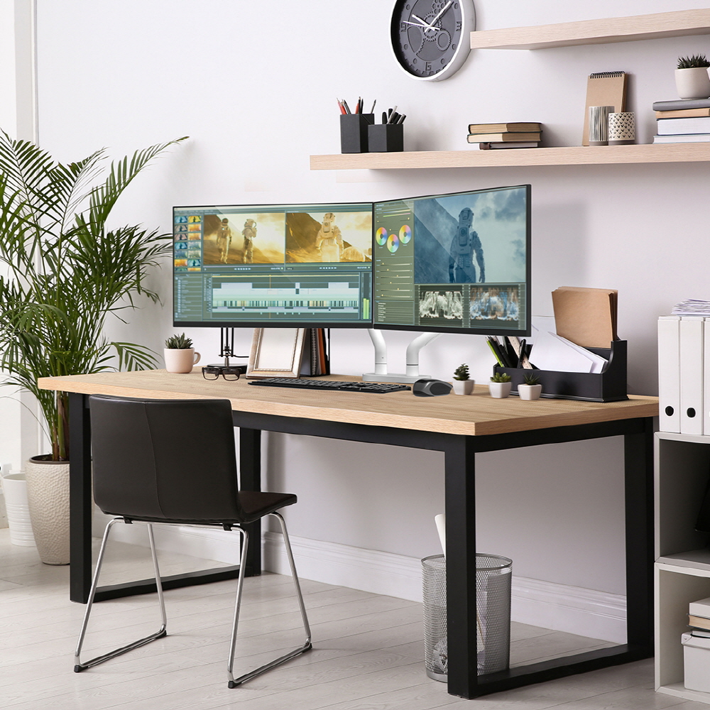 고든 디자인 슬림형 듀얼 모니터암 카멜마운트 GDA-2D 블랙