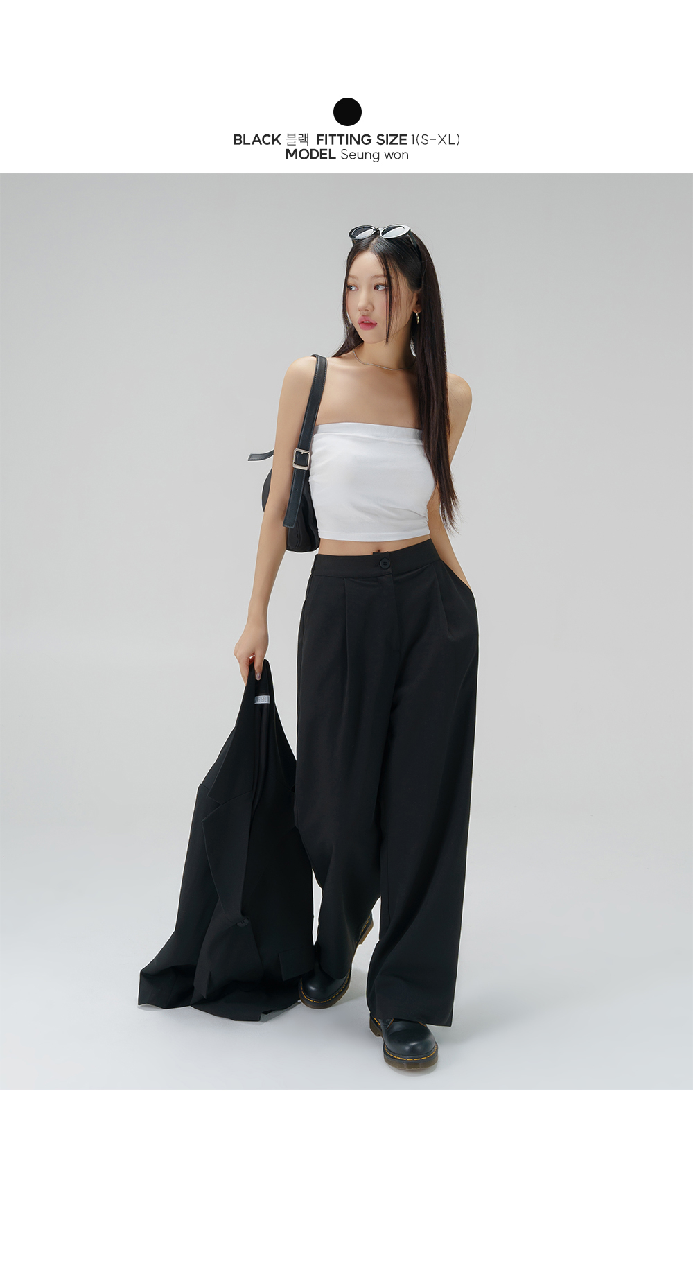 [3천장돌파][MADE] 빅사이즈 S-4XL 라이프 시리즈 와이드 밴딩 슬랙스 하객룩 상세 이미지 11