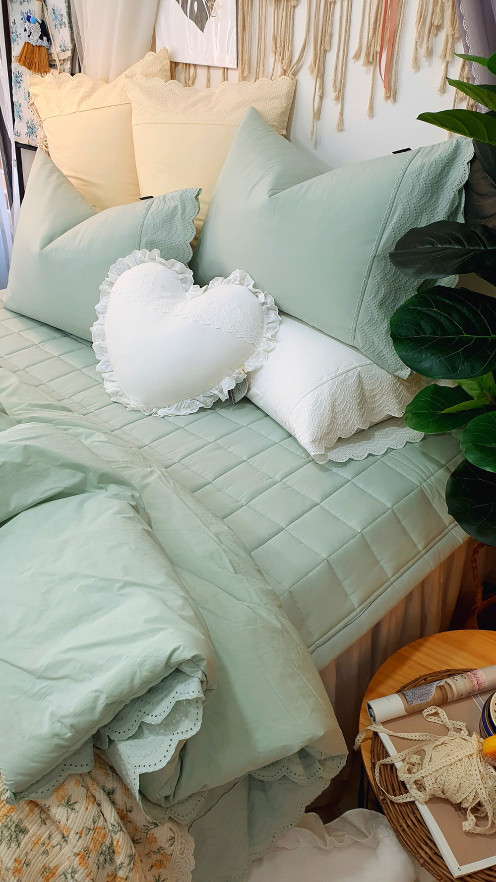 오월 ﻿비즈레이스 알러지케어 오가닉 고밀도 순면 침대패드 고정밴드