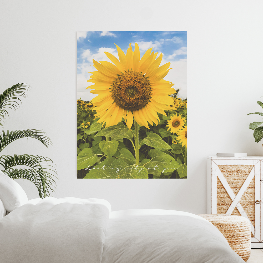 해바라기 그림 개업 거실 황금 집들이 선물 액자 인테리어 개업선물포스터 썬플라워 A2