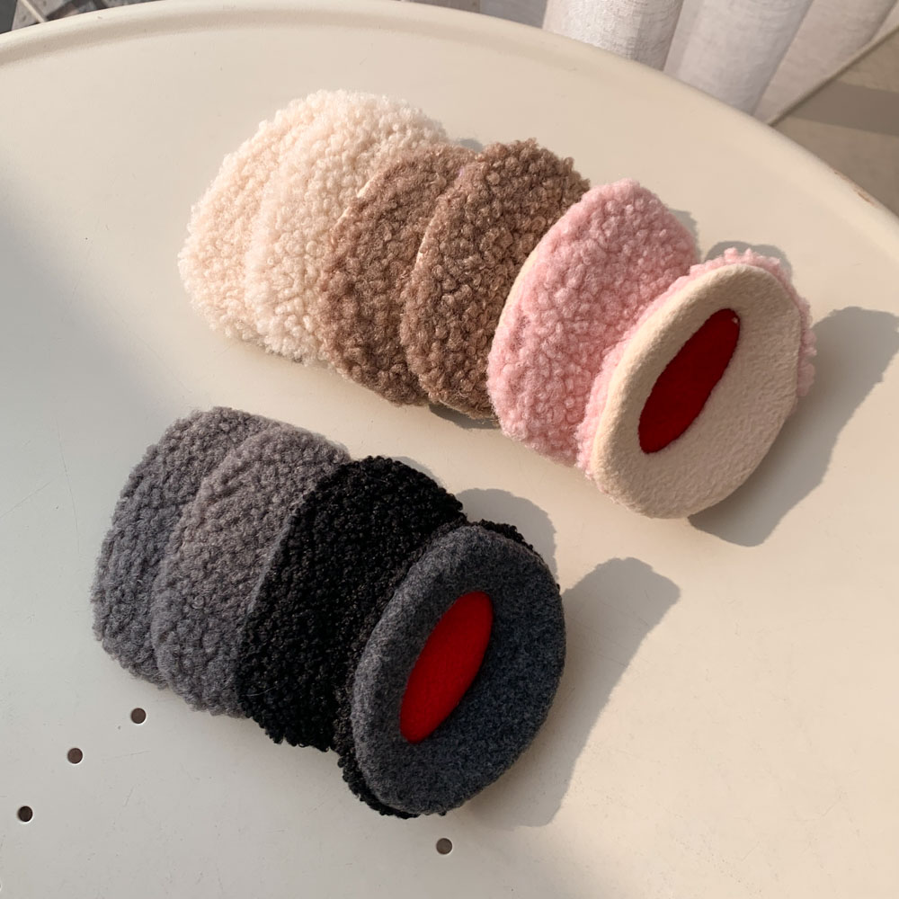 [1쌍/2pcs] 따뜻한 똑딱이 양털 뽀글이 퍼 융털 기모 끈없는 귀마개 5color 상세 이미지 15