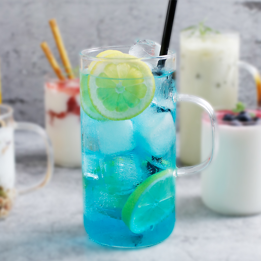 내열유리 홈카페 카페머그 유리컵세트 700ml, 4개, (M09)