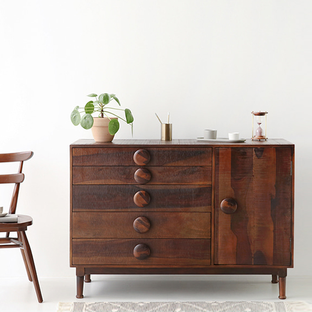 VICTOR 사이드보드 12085 시샴나무 1200x450x850mm, 5단, 2882.0762 - 상세 이미지 3