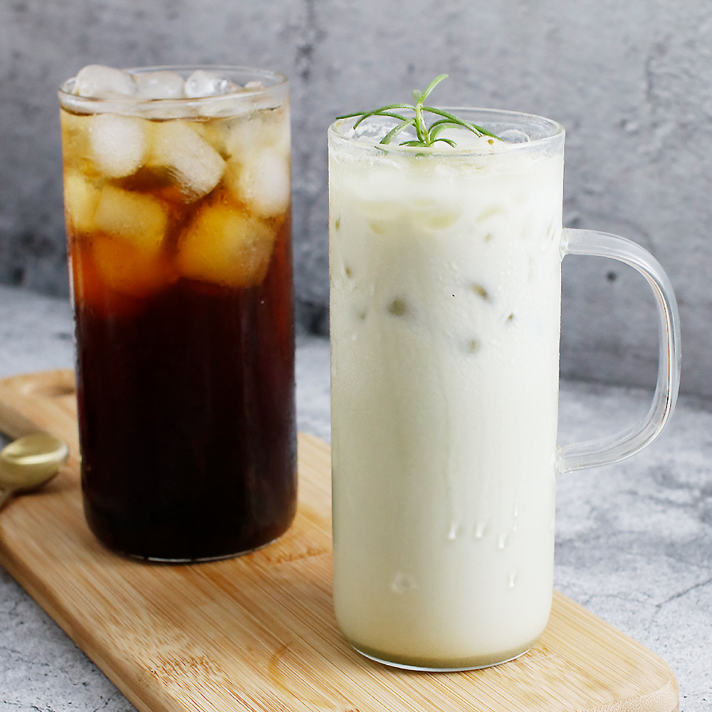 내열유리 홈카페 카페머그 유리컵세트 430ml, 6개, (M01)