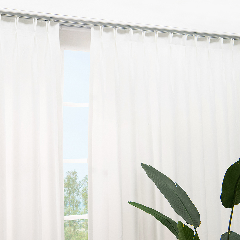 아라크네 화이트 암막커튼 나비주름 주름유지가공 75x100