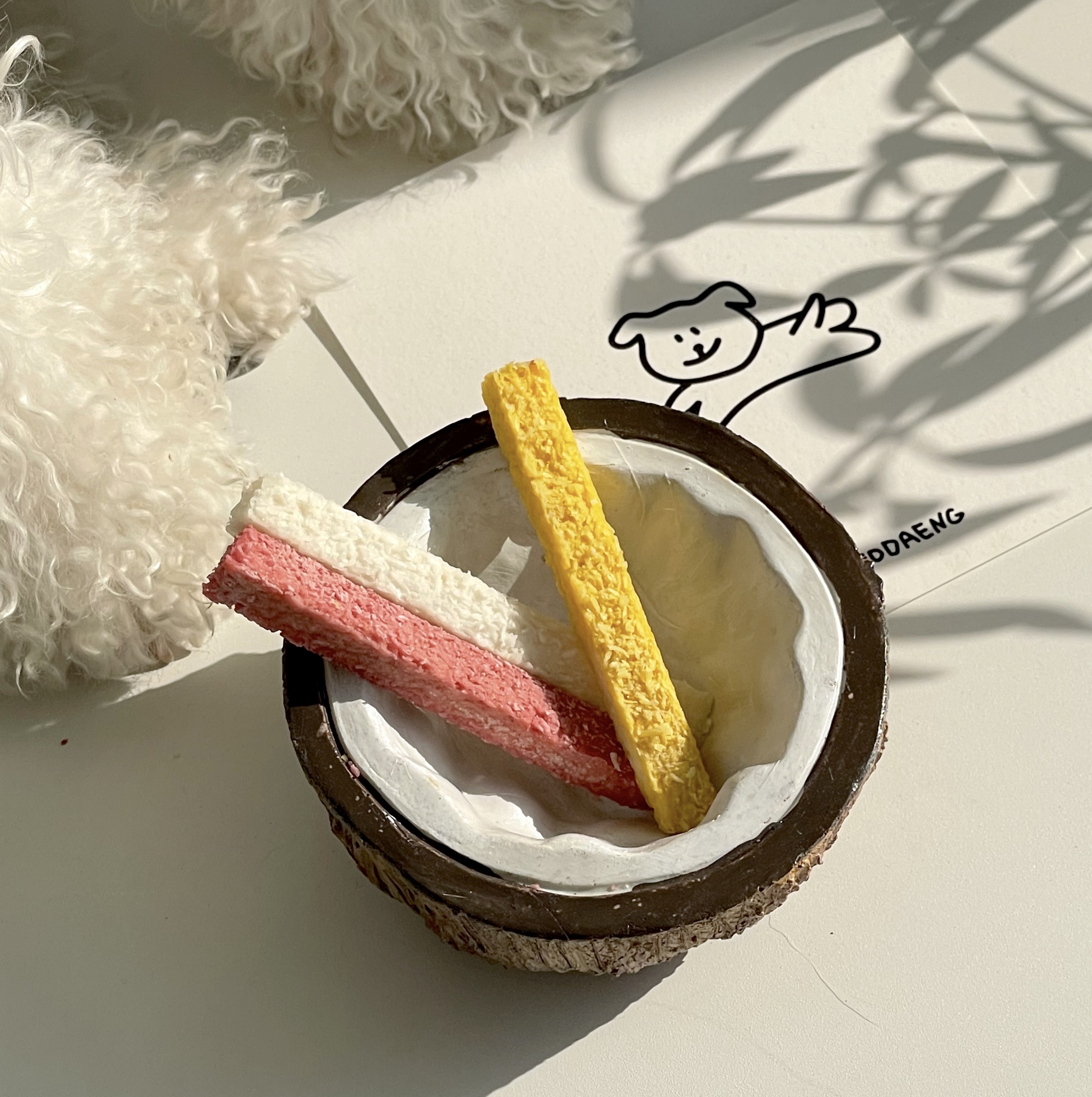 강아지 수제간식 순순스틱 보양식 반려견 대형견 노견 비건 생식 아이스크림 코코넛, 70g, 1개