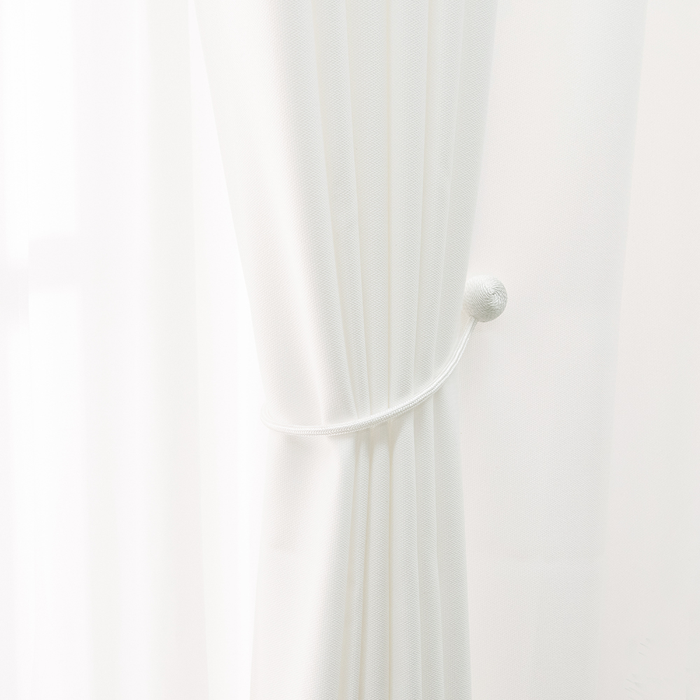 아라크네 화이트 암막커튼 나비주름 주름유지가공 75x100