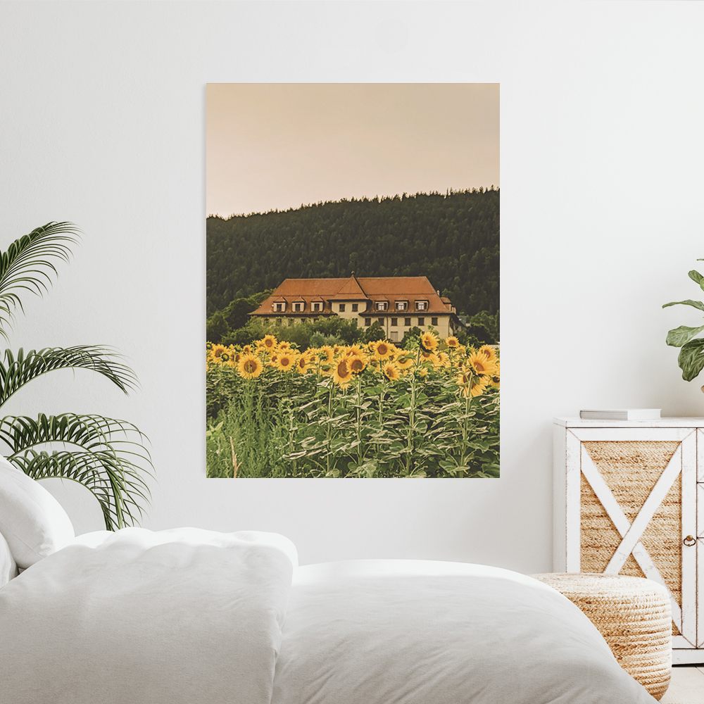 해바라기 그림 개업 거실 황금 집들이 선물 액자 인테리어 개업선물포스터 썬플라워 A2