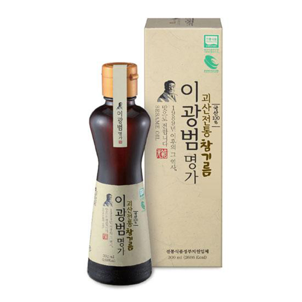 [이광범명가]전통 국산 참기름 300ml / 깨끗히 세척한 참깨 한국전통식품 명인