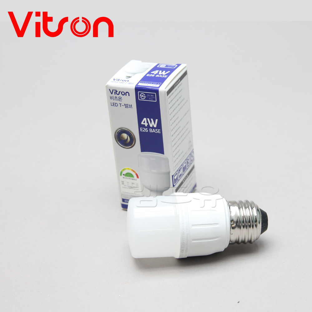 비츠온 LED T벌브 4W 주광색 전구색 E26 LED전구 빔벌브 PC글로브사용 AS2년 - 상품 이미지