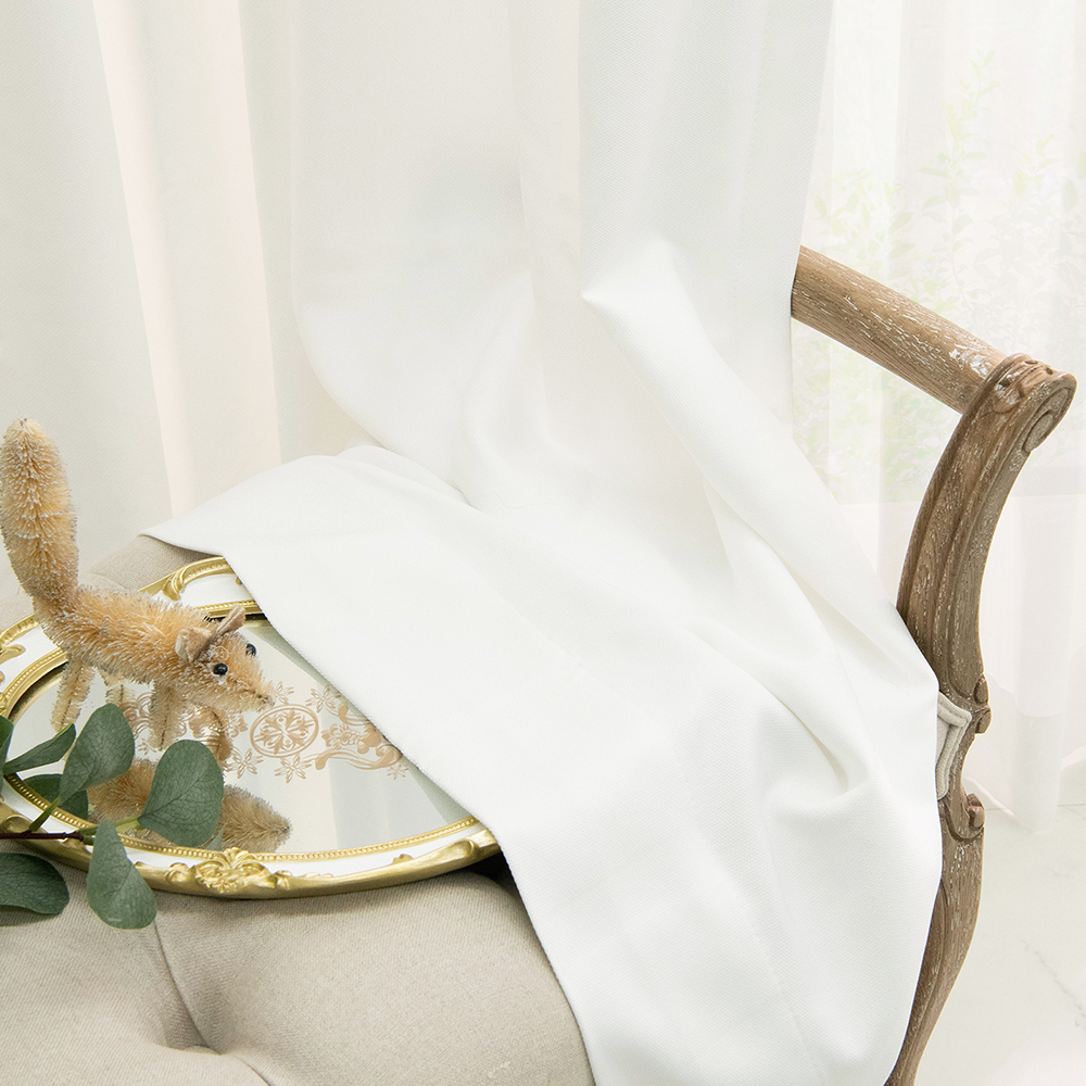 아라크네 화이트 암막커튼 나비주름 주름유지가공 75x100