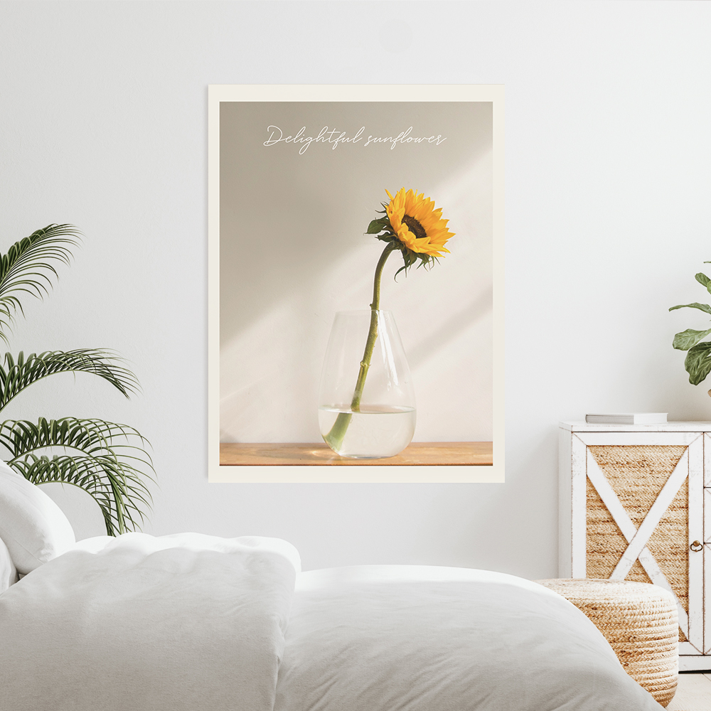 해바라기 그림 개업 거실 황금 집들이 선물 액자 인테리어 개업선물포스터 썬플라워 A2