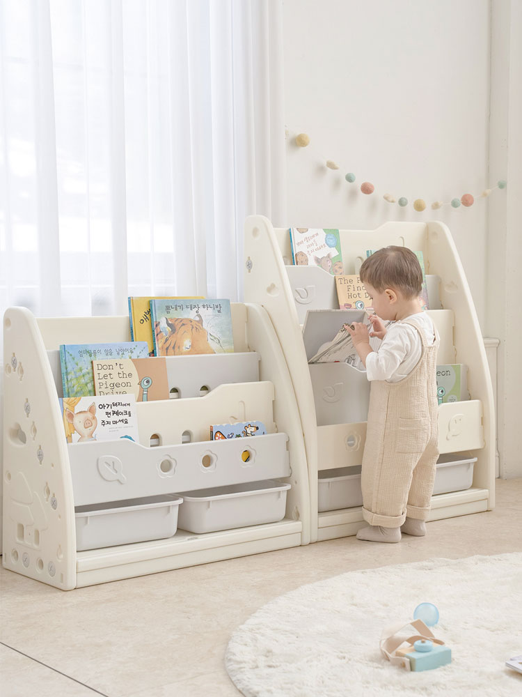 야야 포레 유아 아기 전면 책장 3단
