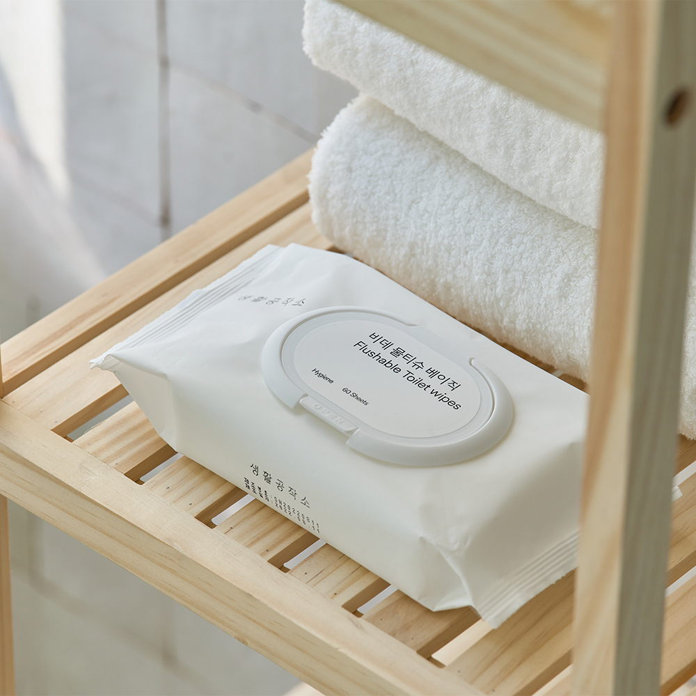 비데티슈 비데물티슈 비데용 화장실 물에녹는 물티슈 60매 10개