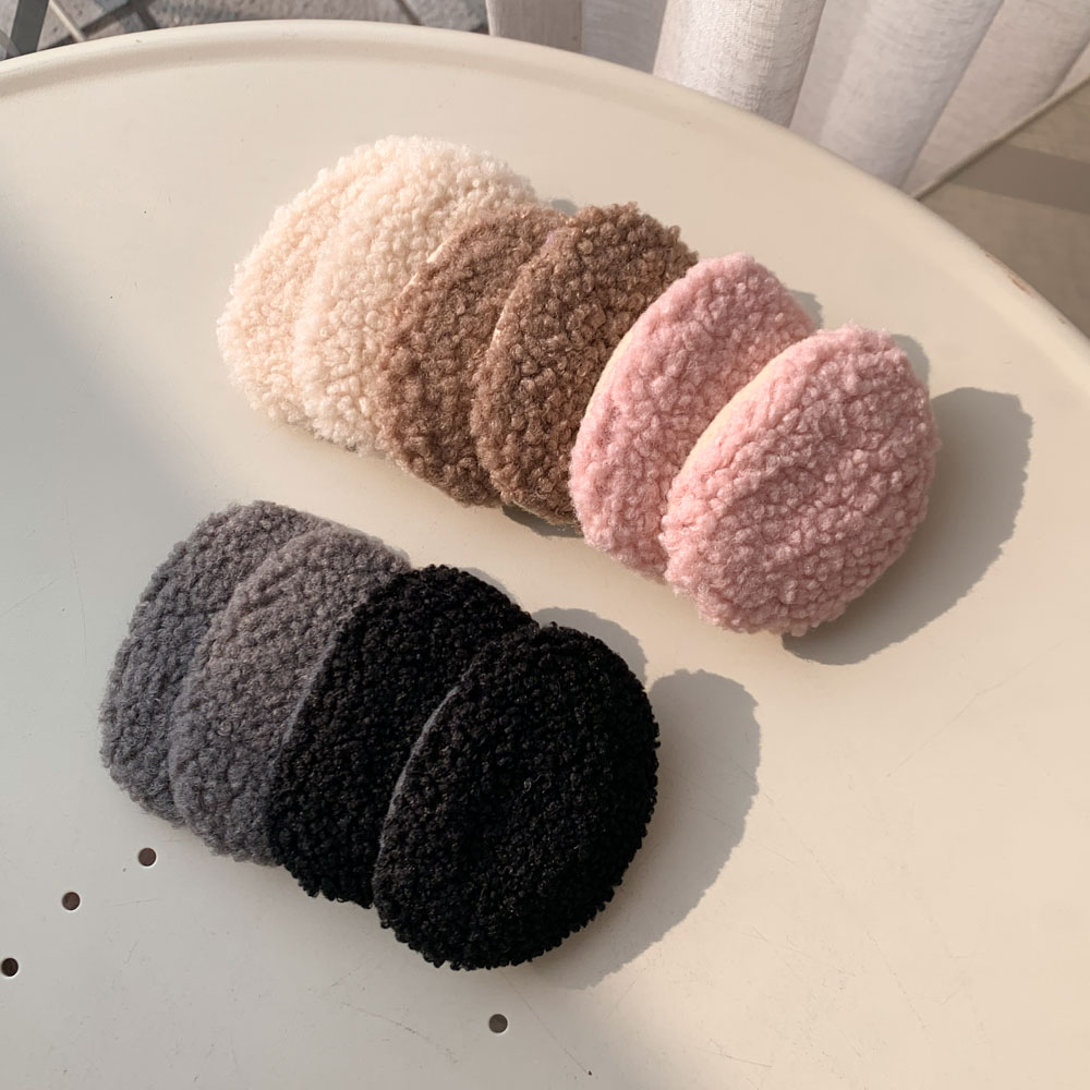 [1쌍/2pcs] 따뜻한 똑딱이 양털 뽀글이 퍼 융털 기모 끈없는 귀마개 5color 상세 이미지 14