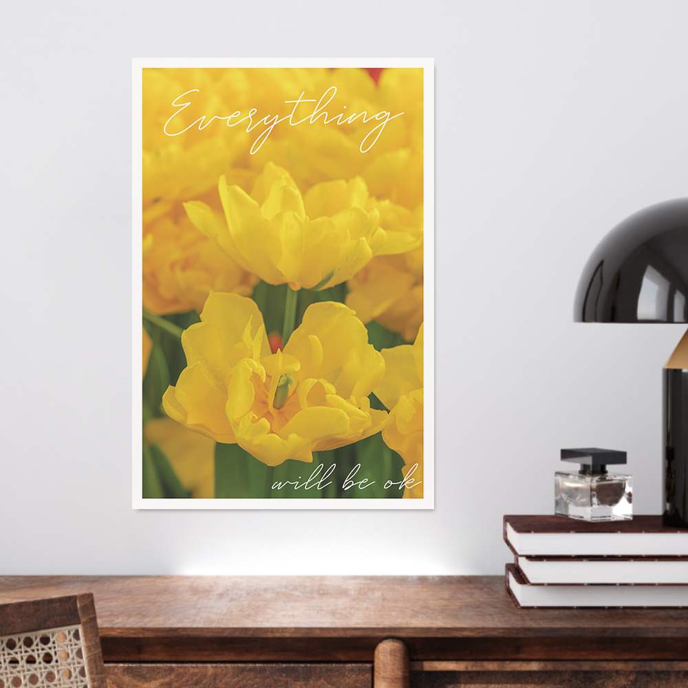 인테리어 그림 거실 액자 접착 포스터 캔버스 노랑시리즈 01 A2