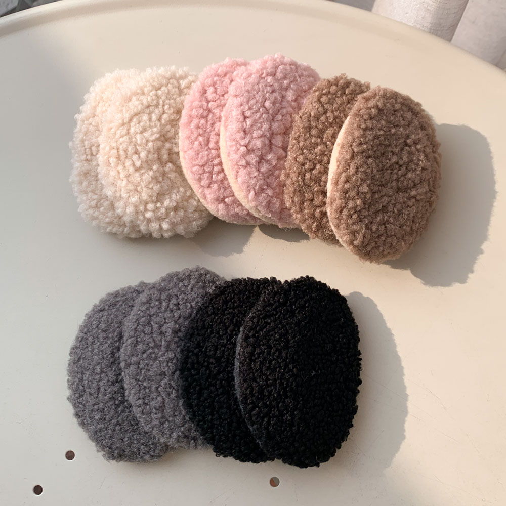 [1쌍/2pcs] 따뜻한 똑딱이 양털 뽀글이 퍼 융털 기모 끈없는 귀마개 5color 상세 이미지 13