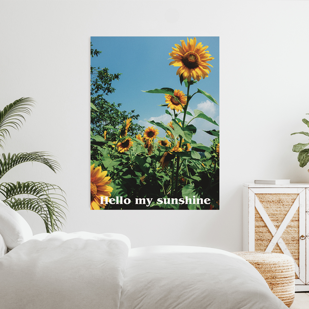 해바라기 그림 개업 거실 황금 집들이 선물 액자 인테리어 개업선물포스터 썬플라워 A2