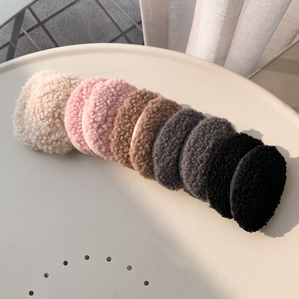 [1쌍/2pcs] 따뜻한 똑딱이 양털 뽀글이 퍼 융털 기모 끈없는 귀마개 5color 상세 이미지 11