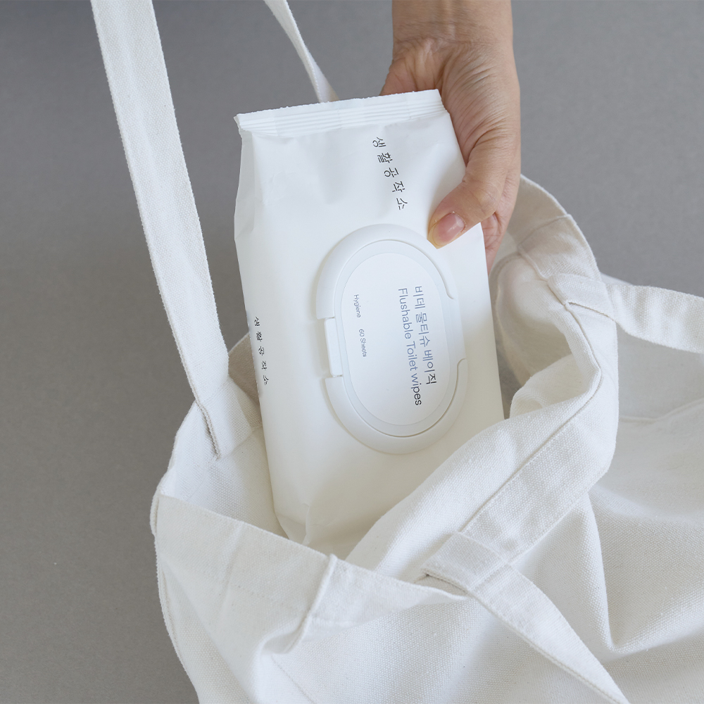 비데티슈 비데물티슈 비데용 화장실 물에녹는 물티슈 60매 10개