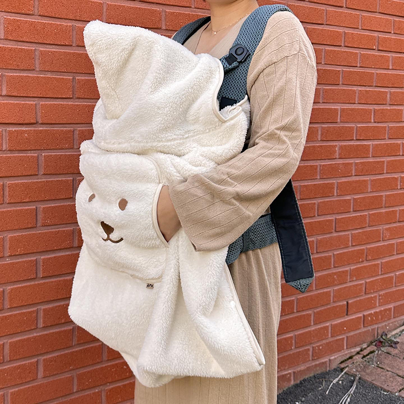 올포홈 아기띠 워머 극세사 아기망토 바람막이 블랭킷 담요 겨울 사계절 포곰포곰