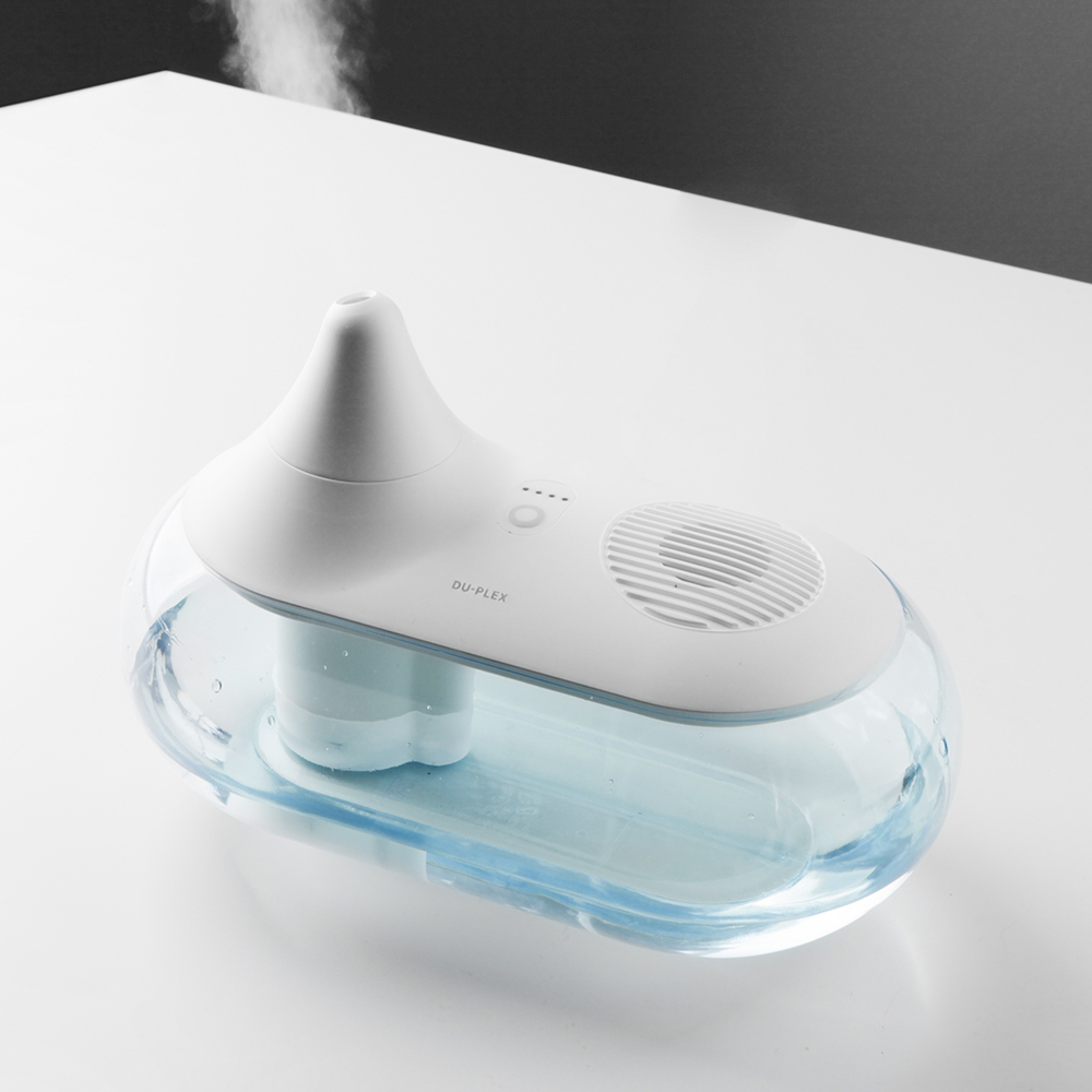 듀플렉스 통세척 편리한 간편세척 투명 초음파 가습기 DP-AB750UH 화이트 2.4L