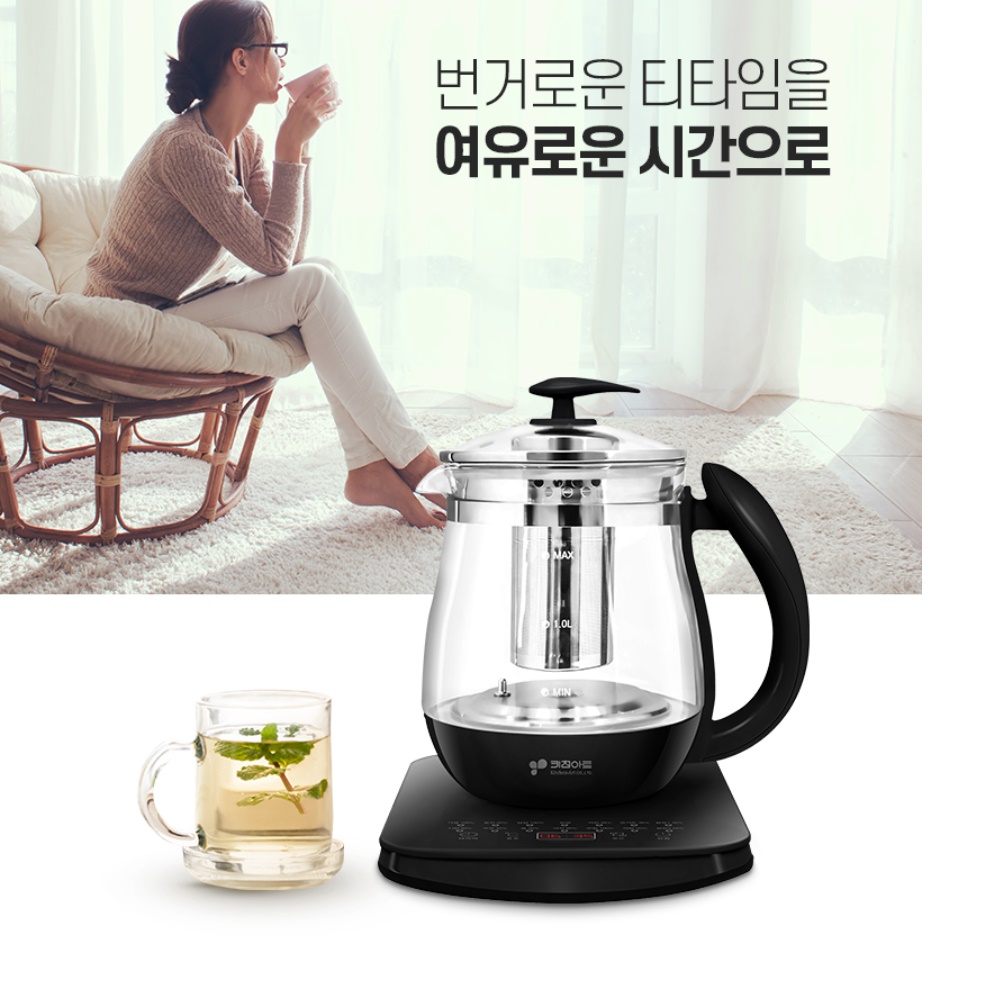 전기 차 주전자 홍차 우리기 우리는 꽃 차 끓이는 주전자 - 상세 이미지 2