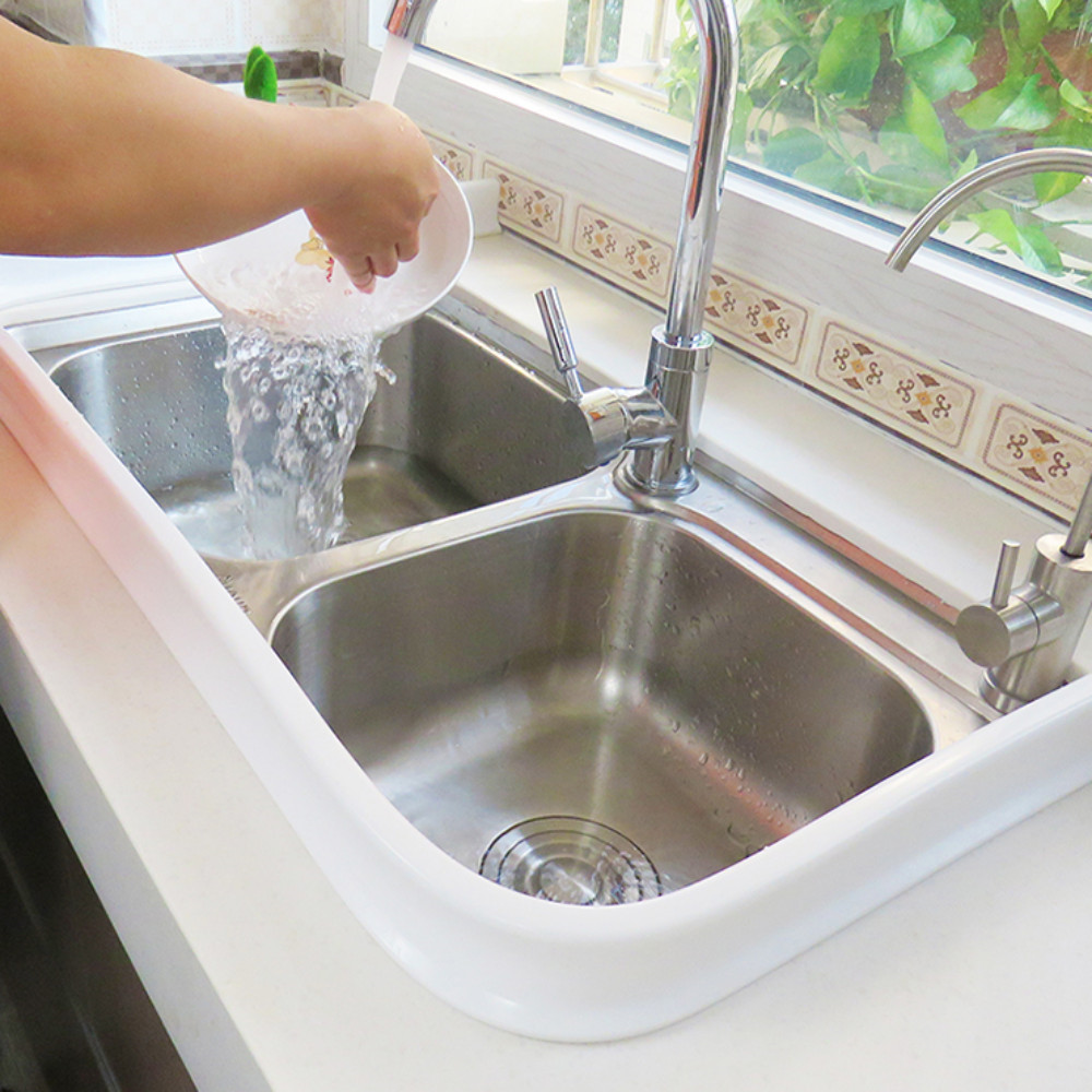 싱크대물막이 실리콘물막이 물튐방지 세면대 가림막 설걷이 워터가드 3cm일반형20cm