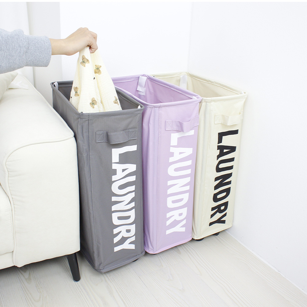 바퀴달린 이동식 슬림 틈새 빨래바구니 보관함