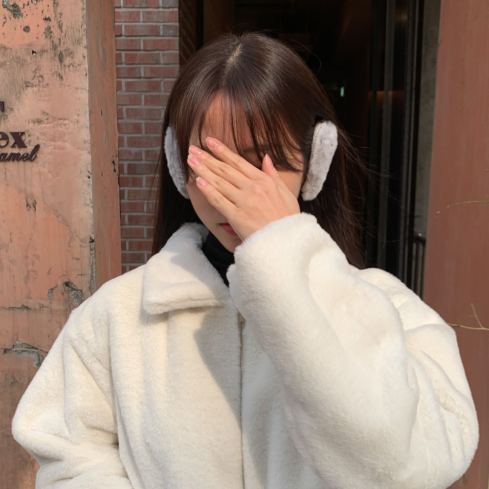 [1쌍/2pcs] 따뜻한 똑딱이 양털 뽀글이 퍼 융털 기모 끈없는 귀마개 5color 상세 이미지 67