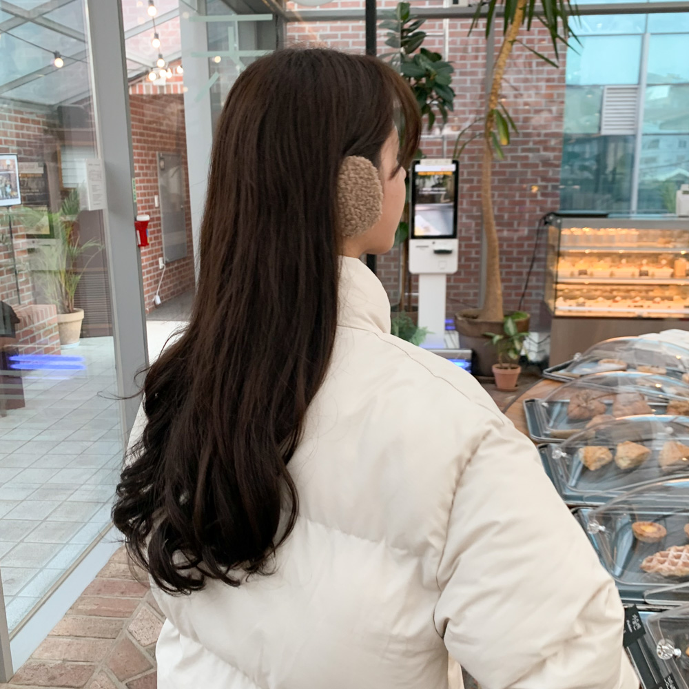 [1쌍/2pcs] 따뜻한 똑딱이 양털 뽀글이 퍼 융털 기모 끈없는 귀마개 5color 상세 이미지 28