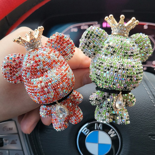 도그독 명품 큐빅베어 차량용 방향제 고급 자동차 베어브릭 디퓨저 블랙체리