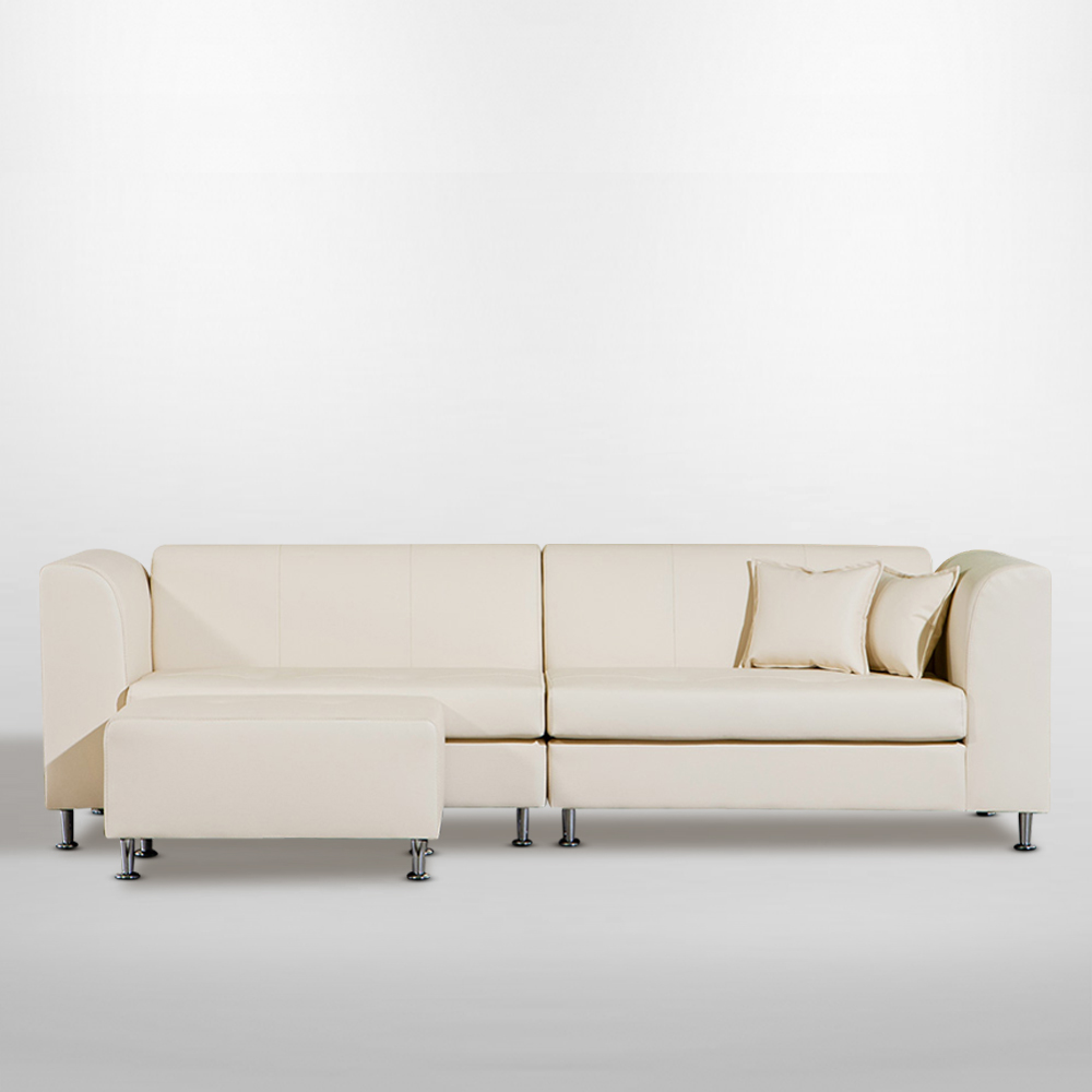 동서가구 르피 4인용 인조 가죽 소파 스툴포함 DF922101