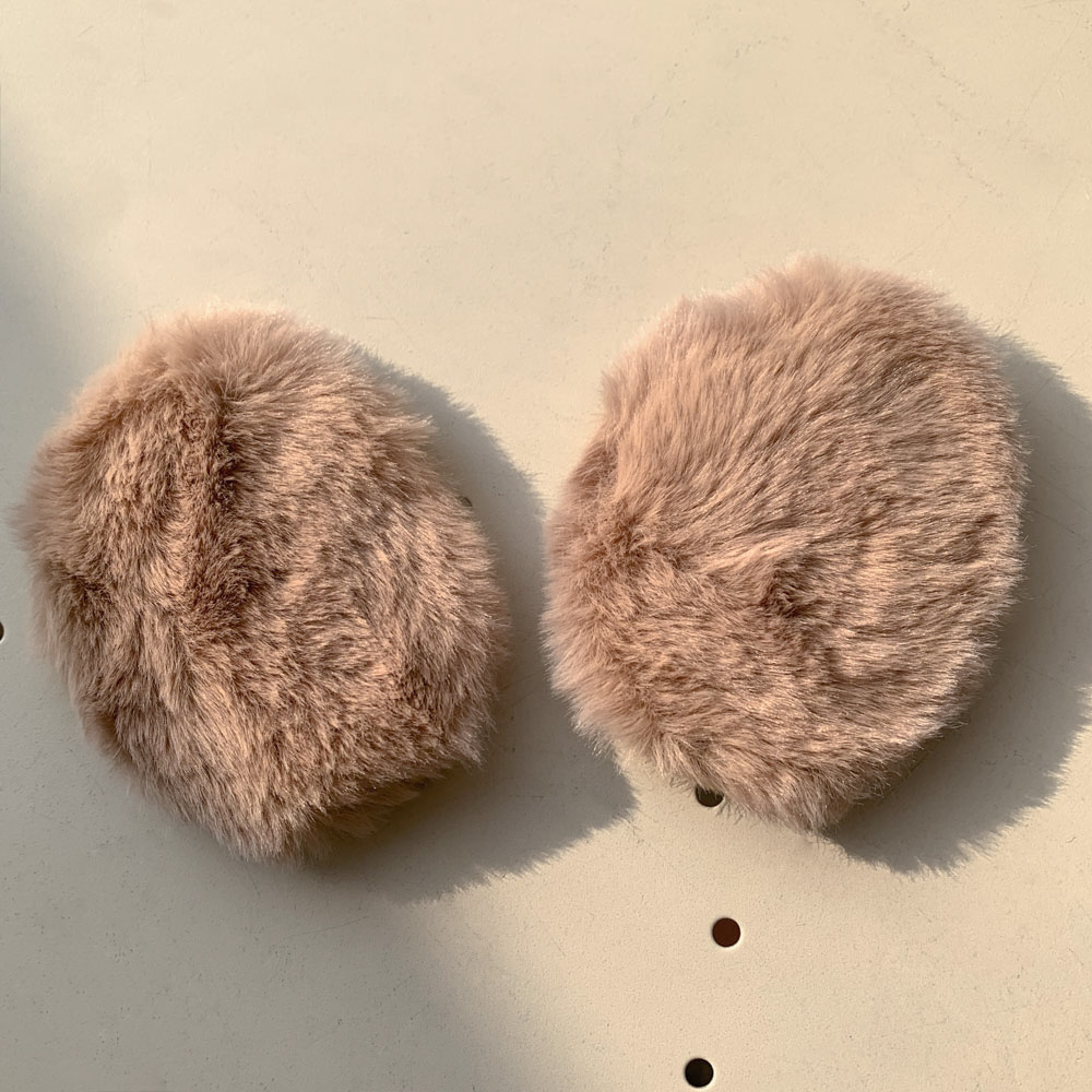 [1쌍/2pcs] 따뜻한 똑딱이 양털 뽀글이 퍼 융털 기모 끈없는 귀마개 5color 상세 이미지 79