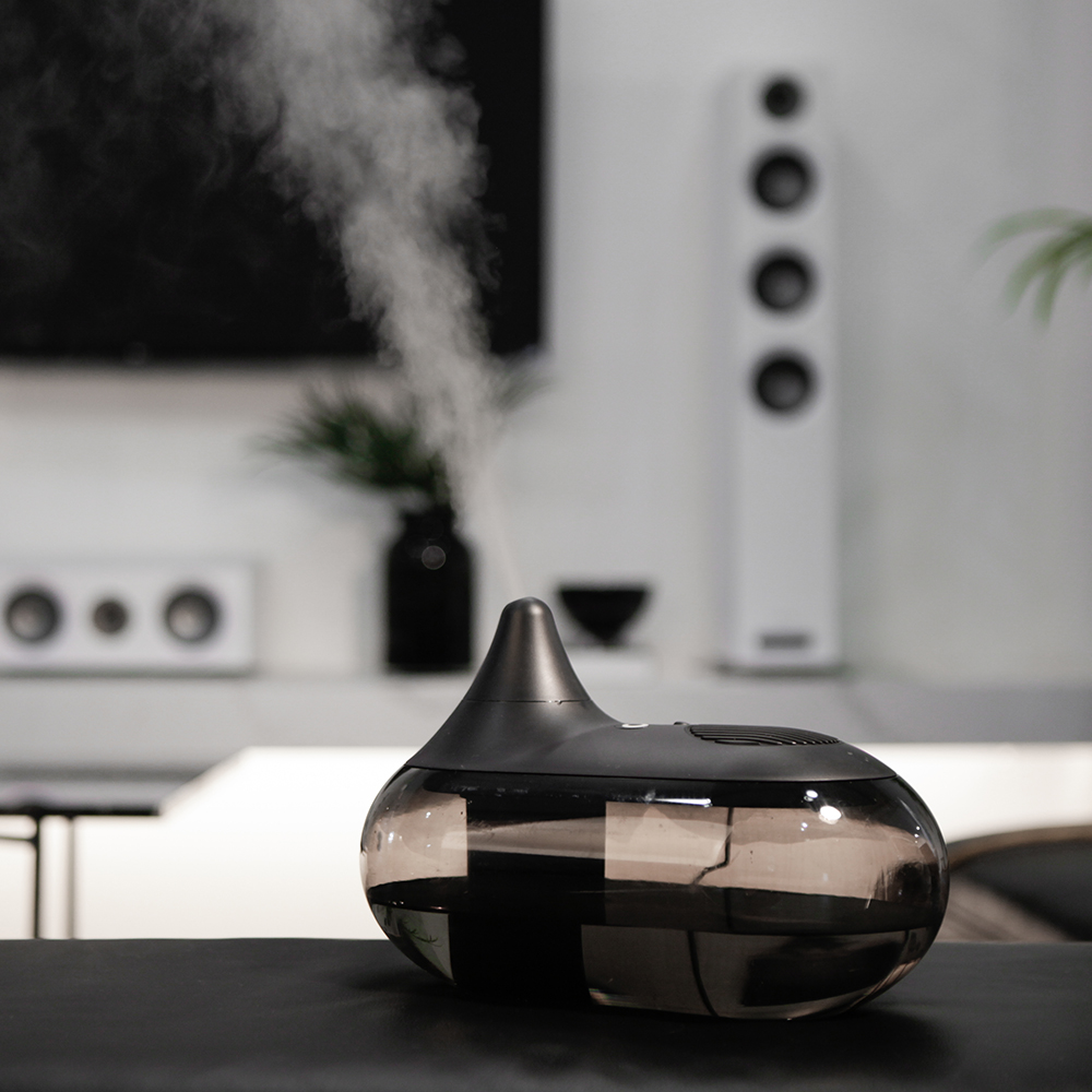 듀플렉스 통세척 편리한 간편세척 투명 초음파 가습기  DP-AB750UH 블랙 2.4L