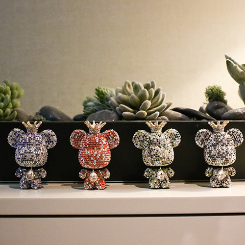 도그독 명품 큐빅베어 차량용 방향제 고급 자동차 베어브릭 디퓨저 블랙체리