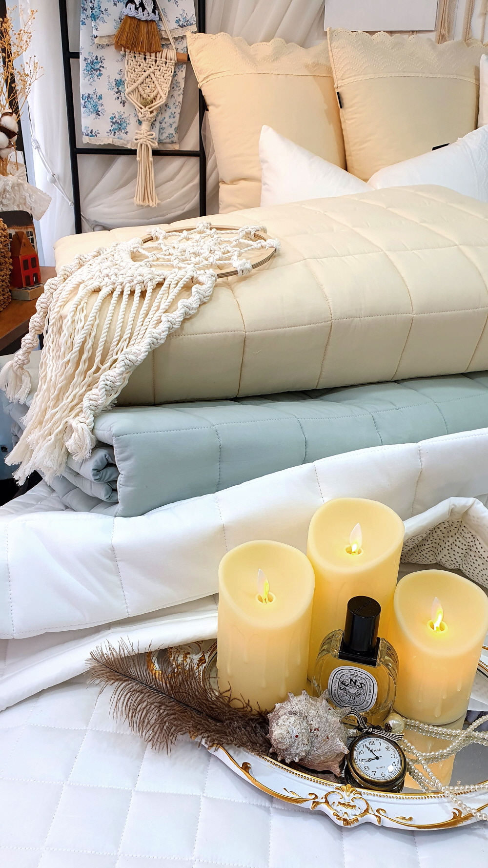 오월 ﻿비즈레이스 알러지케어 오가닉 고밀도 순면 침대패드 고정밴드