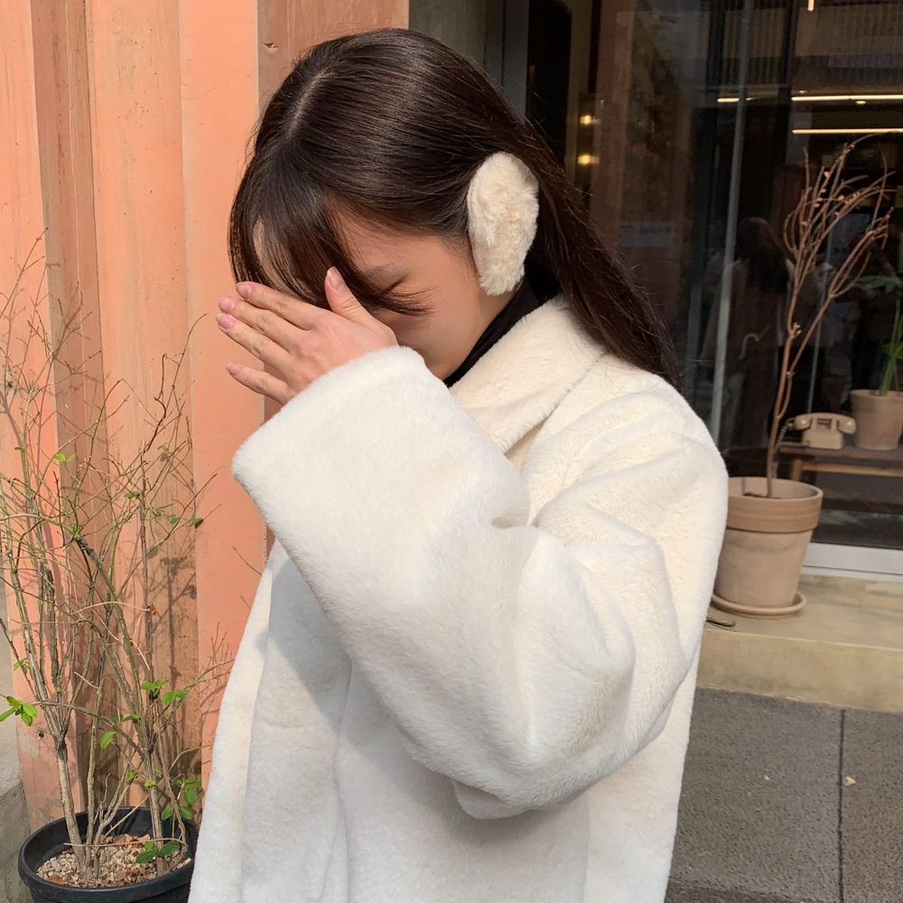 [1쌍/2pcs] 따뜻한 똑딱이 양털 뽀글이 퍼 융털 기모 끈없는 귀마개 5color 상세 이미지 59
