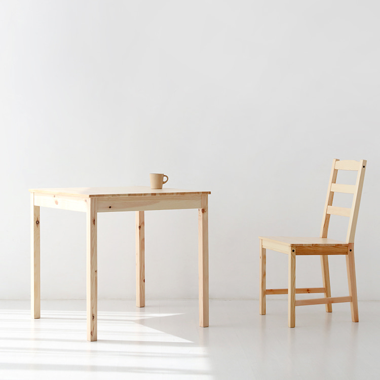 PREKT 원목테이블 74x74 소나무 5784.4710